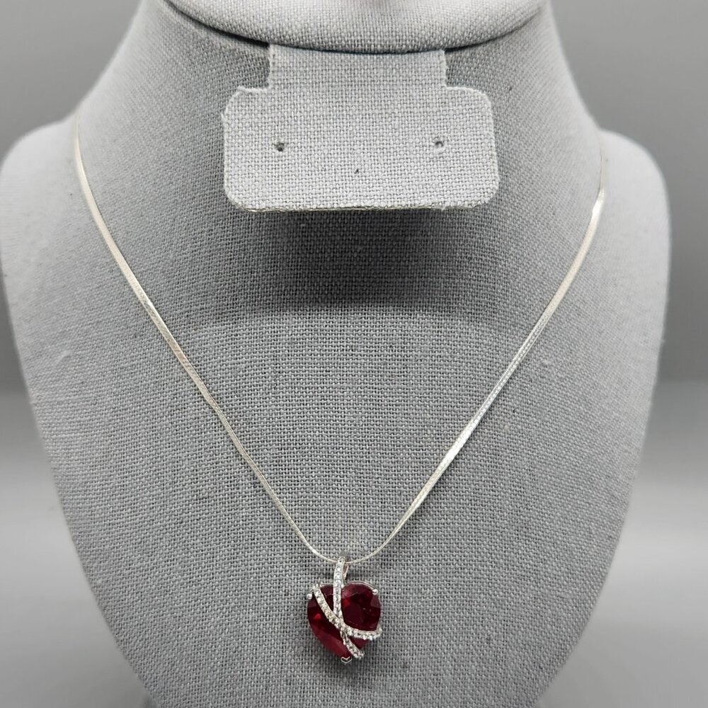 Gemstone Classics Wrapped Ruby Pendant 30" Neckla… - image 1